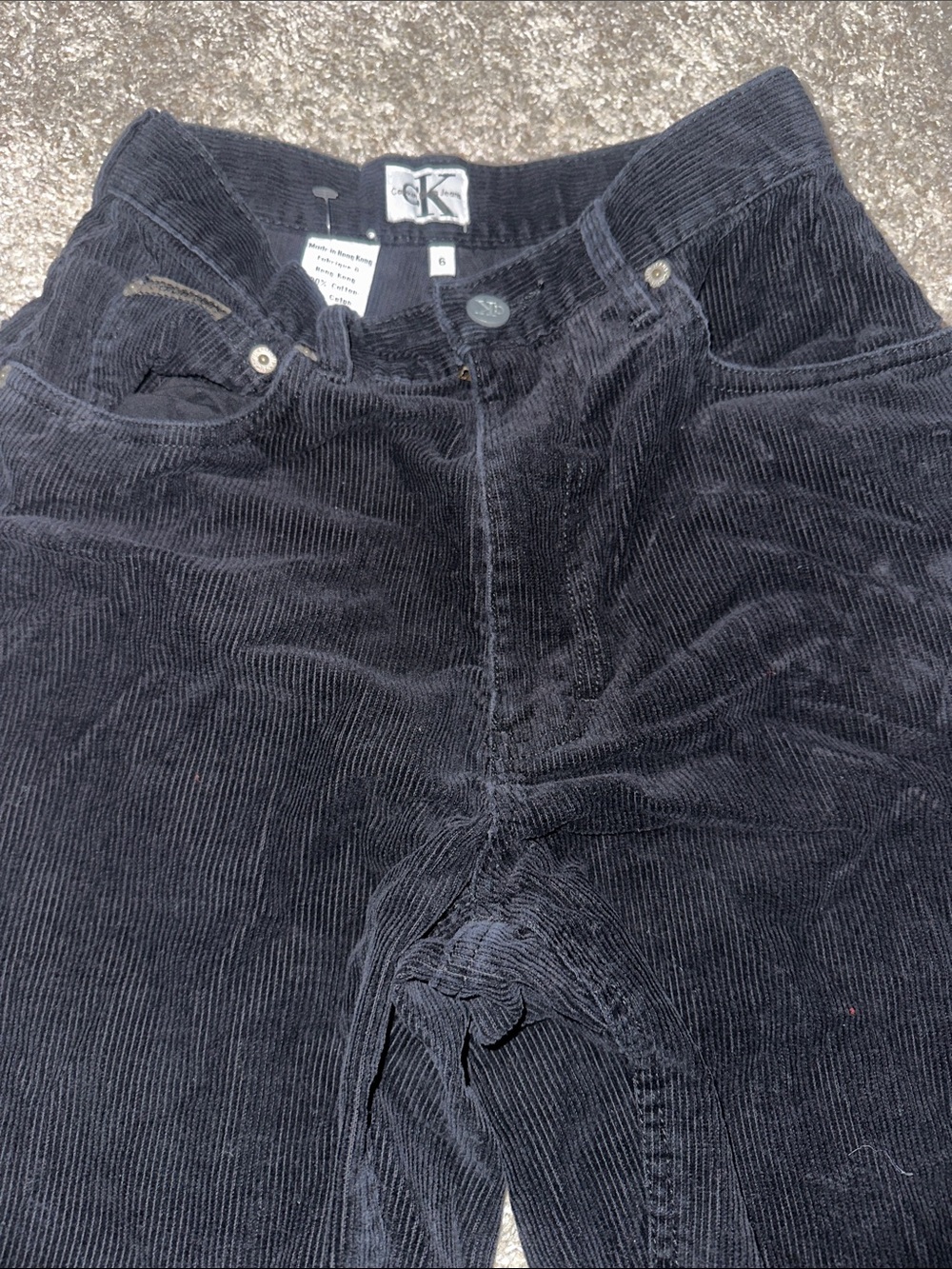 Calvin Klein Black Corduroy Trousers